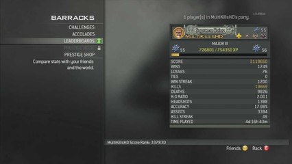 Modern Warfare 3 Closing in on 1337 WinStreak