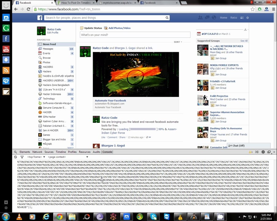 How To Post On Timeline Of All Friends Automatically On Facebook urdu
