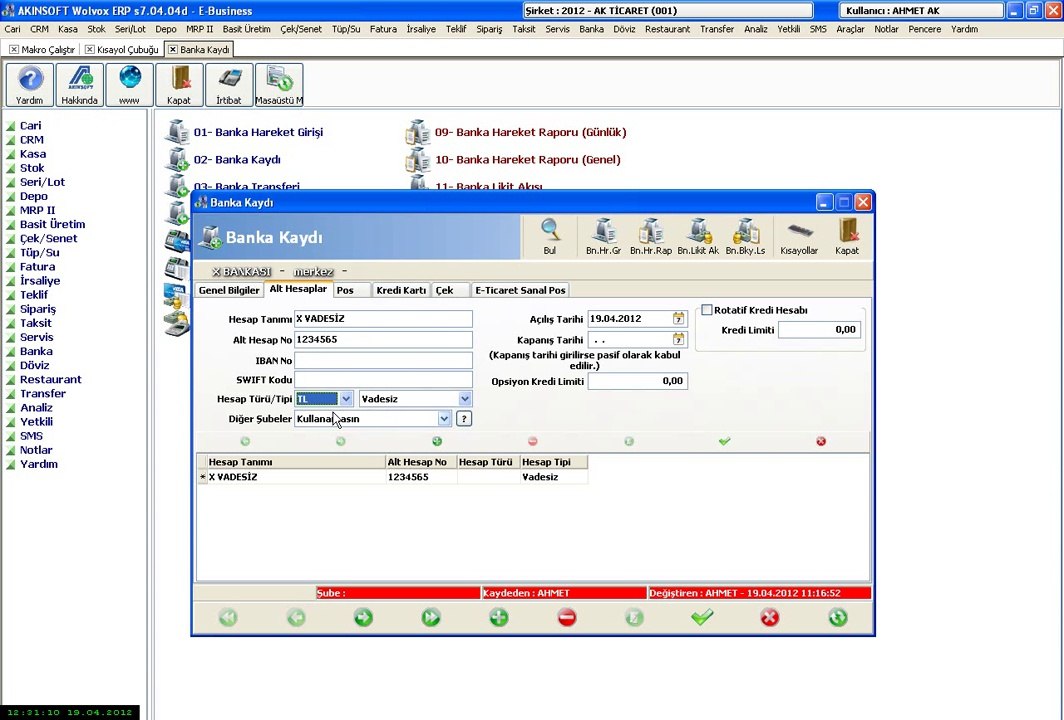 WOLVOX ERP Şirket Kurulum İşlemleri