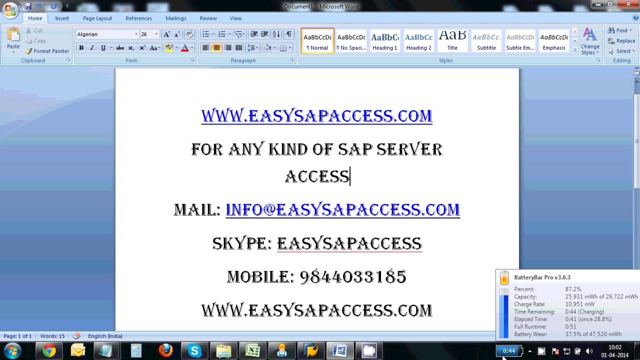 SAP BW/BI/BO + ECC Server Access For Practice