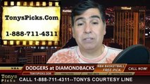 LA Dodgers vs. Arizona Diamondbacks Pick Prediction MLB Odds Preview 4-11-2014