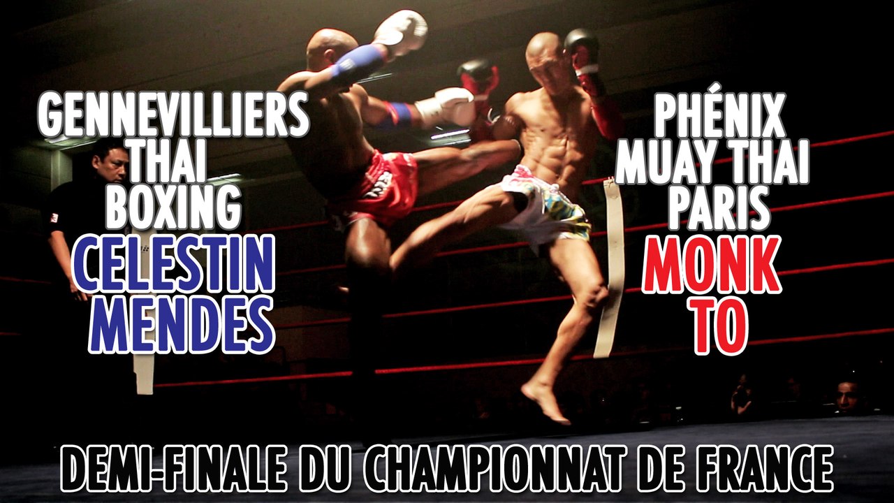 MuayThai: CELESTIN MENDES VS MONK TO 1/2 Finale Chpt de France 2014