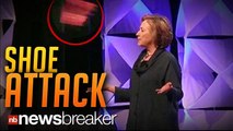 SHOE ATTACK: Unknown Woman Throws Footwear at Hillary Clinton During Waste Management Speech