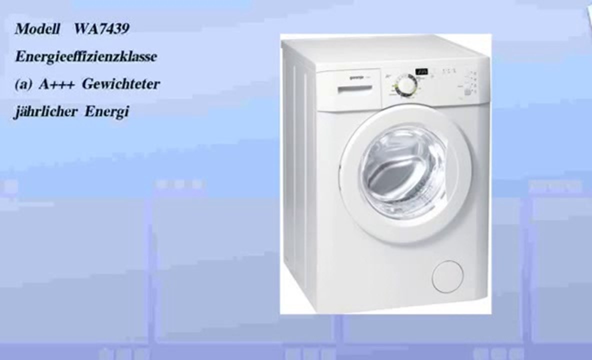 Gorenje WA7439 Waschmaschine Test 2014