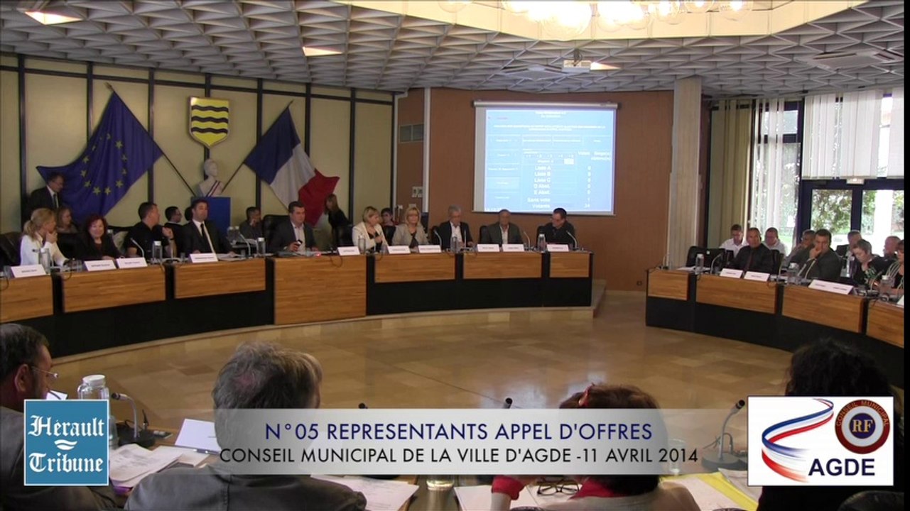AGDE - 2014 - ( 1 ) VIDEO - COMPTE RENDU INTEGRAL & EN IMAGES DU CONSEIL MUNICIPAL du VENDREDI 11 AVRIL 2014 ( 1° partie )