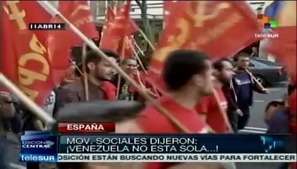 Venezuela no está sola, aseguran movimientos españoles