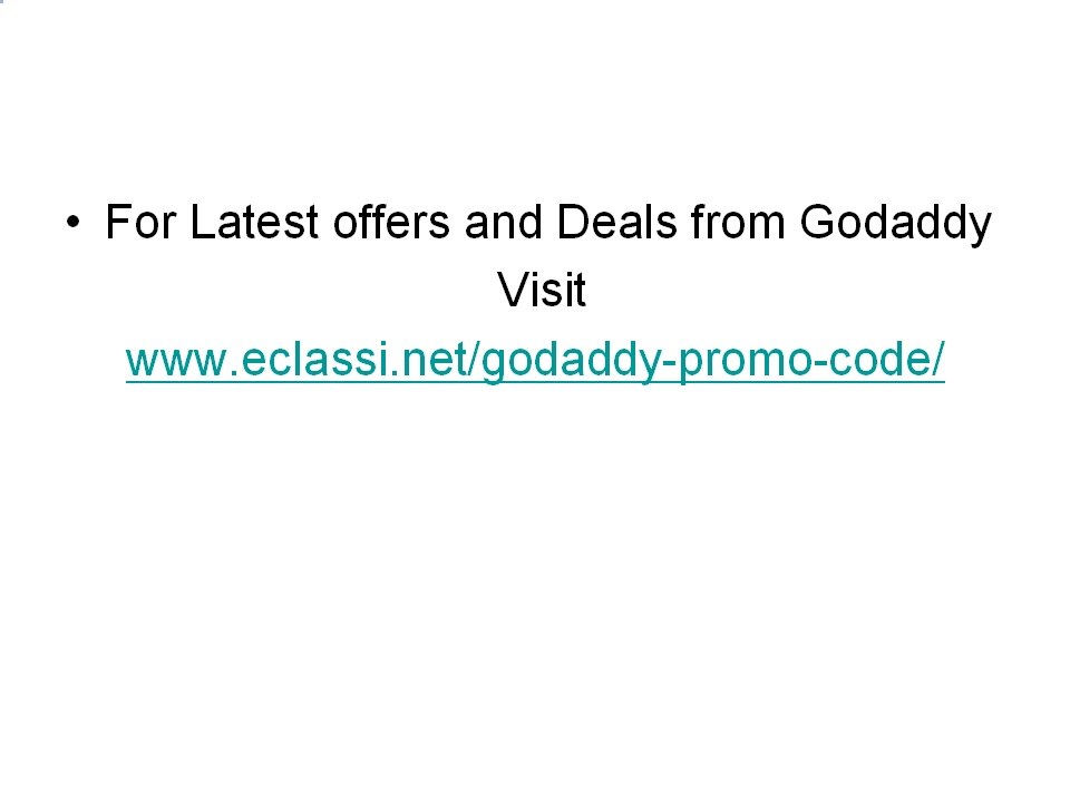 godaddy code promo