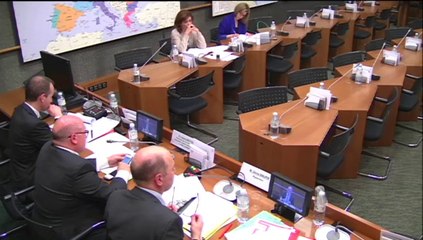 M. Gilles Trembley, Dir du GIE Assuratome; M. Maurice Corrihons, Dir des Spécialités de la Caisse centrale de réassurance; M. Pierre Picard, professeur au département d'économie de l'Ecole Polytechnique - Jeudi 10 Avril 2014