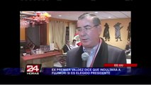Óscar Valdés indultaría a Alberto Fujimori si es elegido presidente del Perú