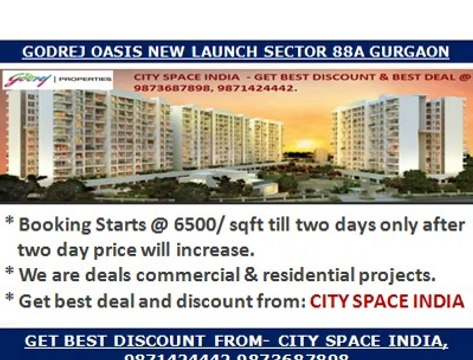 Godrej New Residential Projects Gurgaon~~9871424442~~Sector 88a (OASIS)