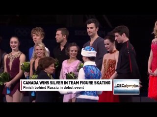 Tessa Virtue and Scott Moir - team event - flowers ceremony