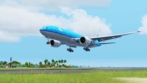 FSX KLM Boeing 777 Landing @ St Maarten ( Outside ) ( HD )