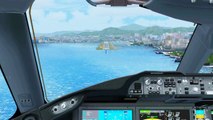 FSX American Boeing 787 Landing @ Kai Tak ( Cockpit ) ( HD )