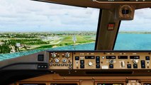 FSX EgyptAir Boeing 777 Landing @ Liverpool ( Cockpit ) ( HD )