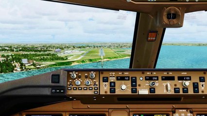 FSX EgyptAir Boeing 777 Landing @ Liverpool ( Cockpit ) ( HD )