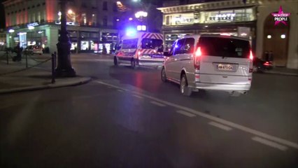 Rihanna escortée par la Police de Suresnes à Paris (video)