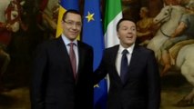 Roma - Matteo Renzi incontra Victor Ponta (28.02.14)