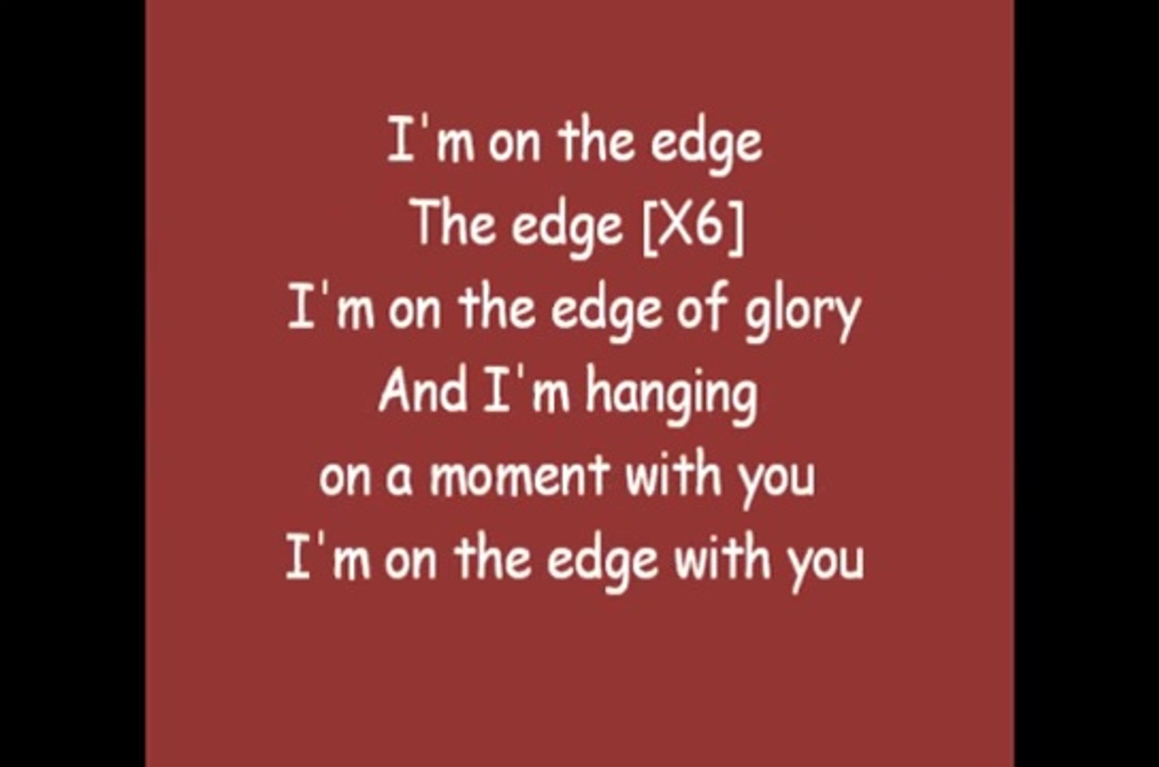Lady Gaga Edge Of Glory Lyrics Video Dailymotion