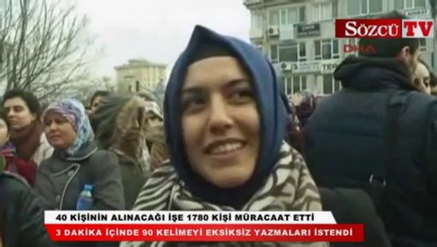 40 kişinin alınacağı işe 1780 kişi müracaat etti