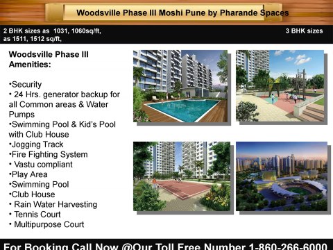 Woodsville Phase III Moshi Pune by Pharande Spaces, Call 9028704501