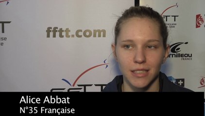 France Ping 2014 - Jour 2 : Alice Abbat est venue à bout d'Audrey Zarif