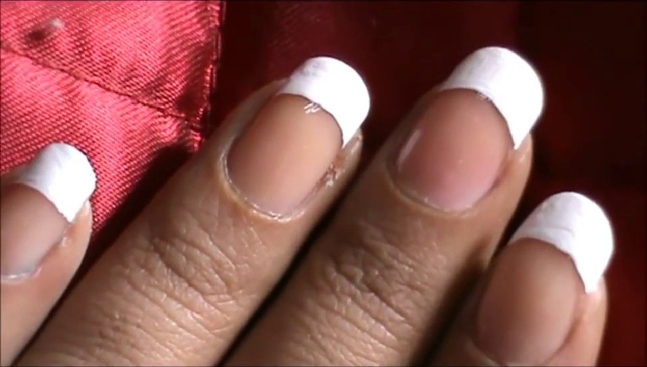 My French Manicured Nails! - easy french nail manicure - easy nail art design