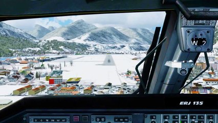 FSX Luxair ERJ 135 Landing @ Innsbruck ( Cockpit ) ( HD )