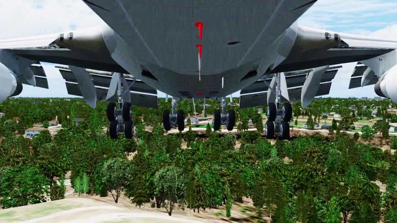 FSX Air New Zealand Boeing 747 Landing @ Cleveland ( Gear ) ( HD )