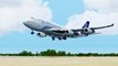FSX Air New Zealand Boeing 747 Landing @ Cleveland ( Outside ) ( HD )