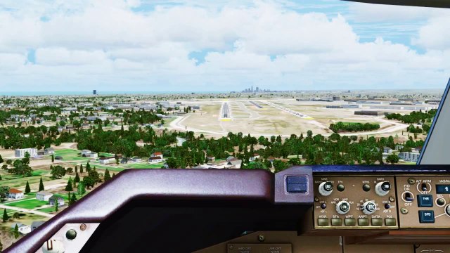 FSX Air New Zealand Boeing 747 Landing @ Cleveland ( Cockpit ) ( HD )