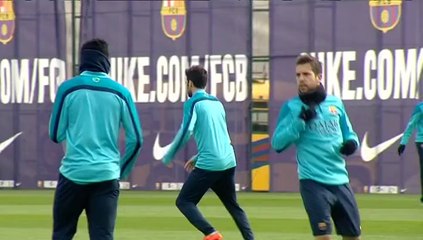 El Barça se prepara de cara al partido de liga contra el Almeria