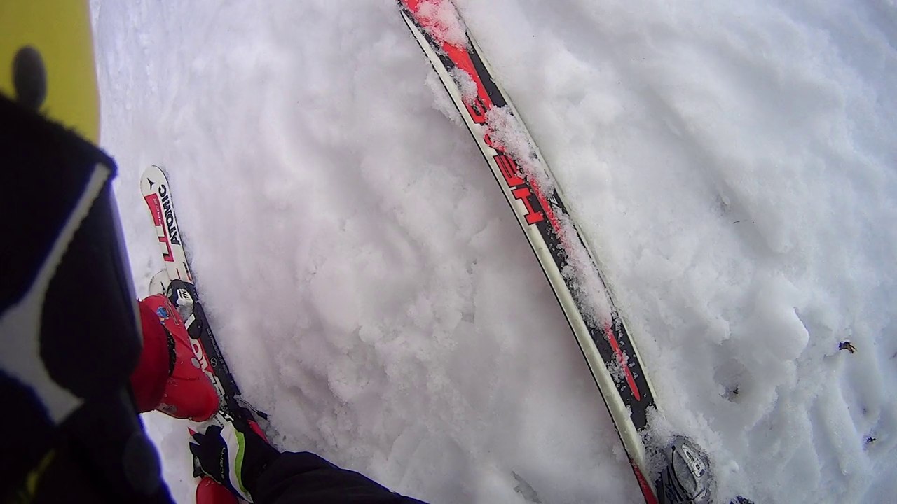 Eliot descente de la Face a Frere Jo Ventron le 23 fev 2014  chute a 1min30