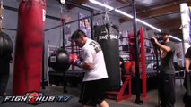 Manny Pacquiao vs Brandon Rios-Rios workout