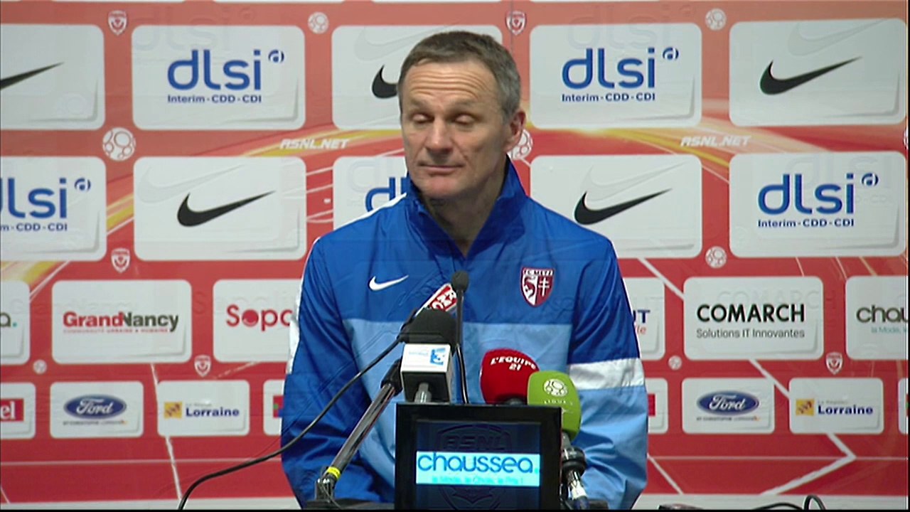 Conférence de presse AS Nancy-Lorraine - FC Metz (0-1) : Pablo  CORREA (ASNL) - Albert CARTIER (FCM) - 2013/2014