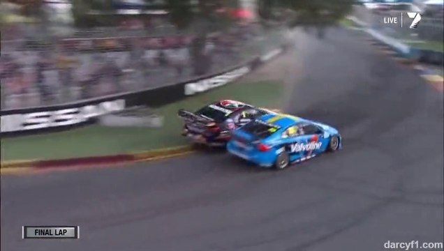 V8 Supercars Adelaide 2014 Mclaughlin Crazy Finish