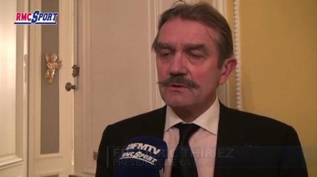 DOCUMENT RMC SPORT / Football : Thiriez : Le voile ? Je suis inquiet 01/03
