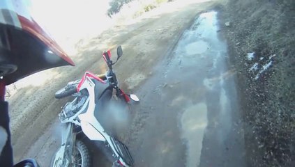 Black Ice - Dirt Bike Slide Out CRASH