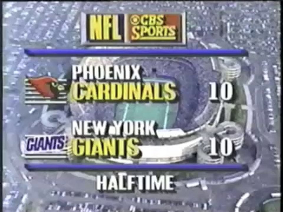 Matt Bahr misses 56 yard FG against Cardinals