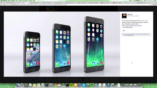 NEW Big iPhone 6 4.7 vs. iPhone 6 5.5 vs. iPhone 5S 4 Fantastic Concept 2014