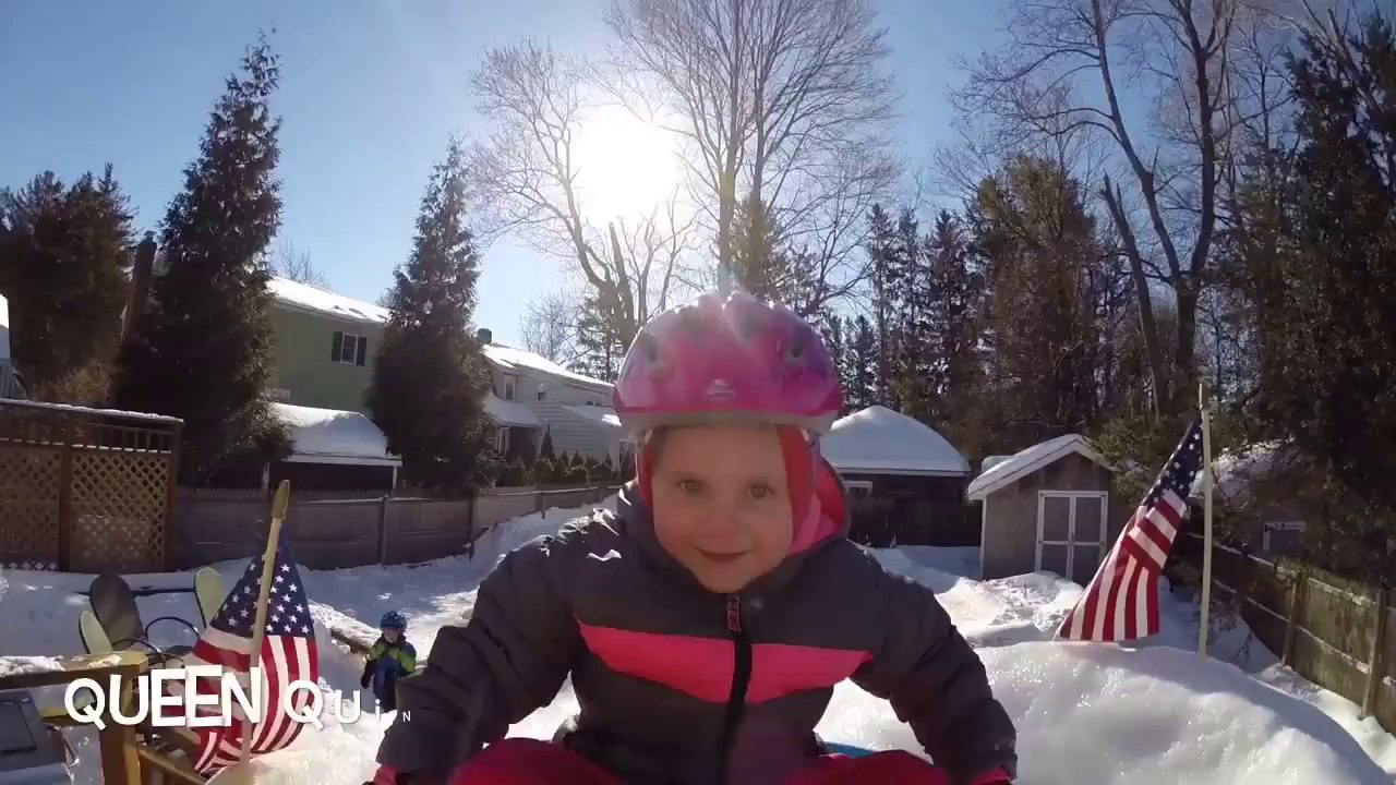 Awesome Dad Builds Snow Luge In Backyard For His Kids