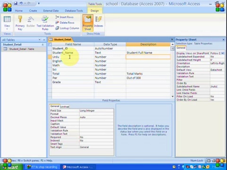 Ms Access 2007 in urdu part 4