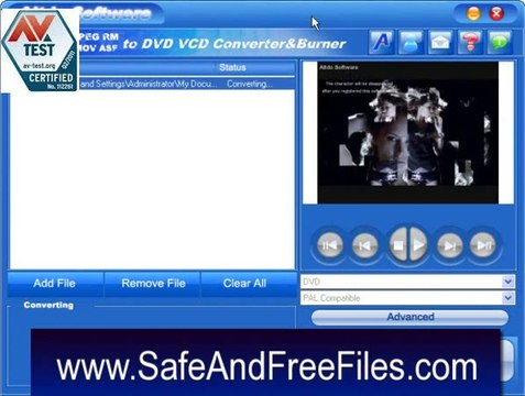 Altdo AVI MPEG RM WMV MOV ASF to DVD VCD Converter&Burner 6.2 Full Version Download for Windows