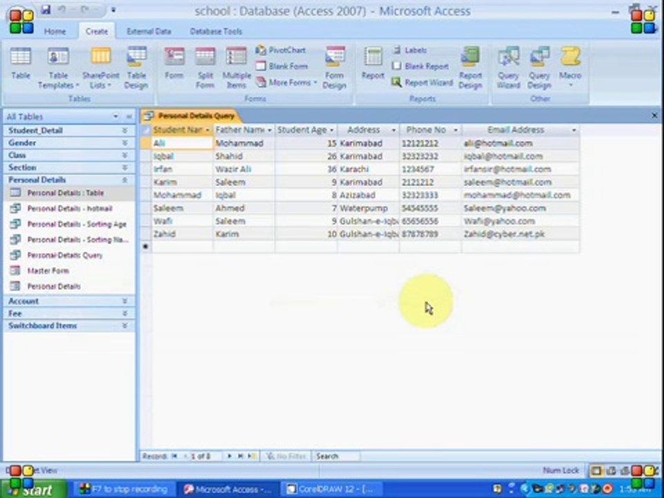 Ms Access 2007 in urdu part 18