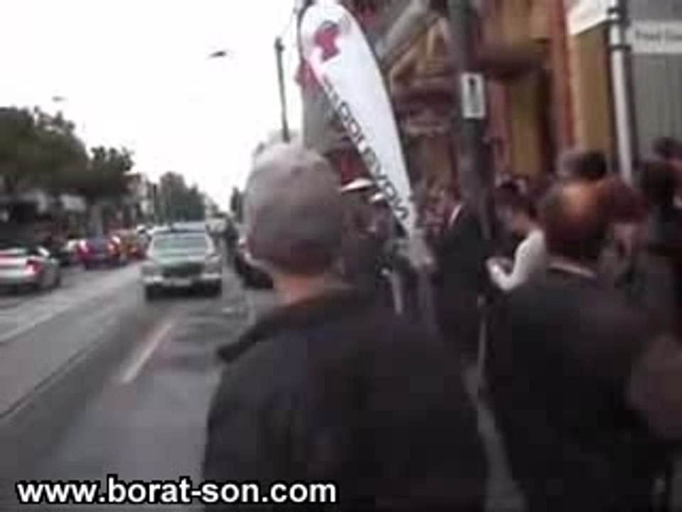 Borat at Chapel Street in Sydney in Aust