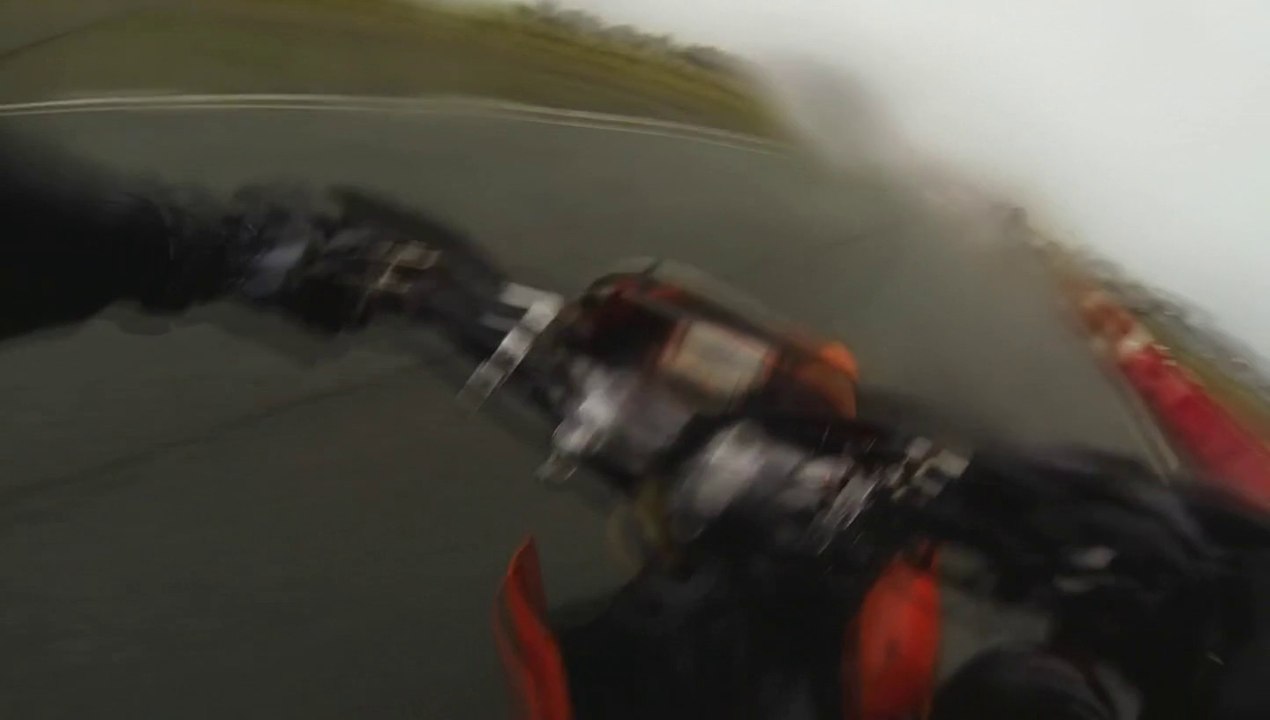 KTM 660 SMC Motorcycle CRASH At Rednal Supermoto Uk