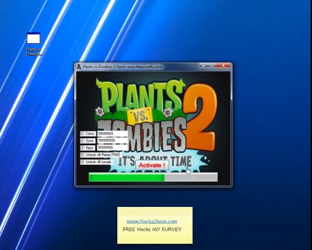 Plants vs Zombies 2 Hack SUNS COINS and KEYS unlock All Plants