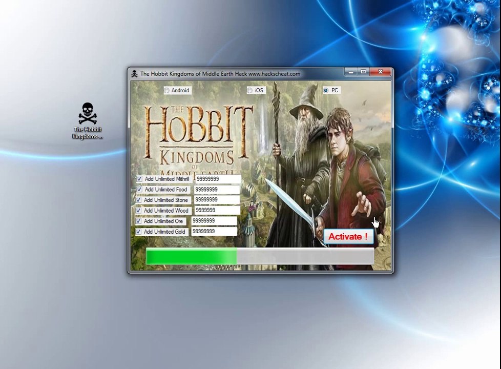 The Hobbit Kingdoms of Middle Earth Hack Mithrill Gold Stone Wood Ore Food CHEATS NO SURVEY