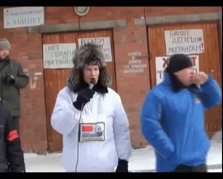 Народный сход против вторжения мигрантов. Новосибирск Евгений Логинов (02.03.14)