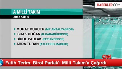 Fatih Terim, Birol Parlak'ı Milli Takım'a Çağırdı