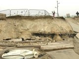 Intempéries: à Montalivet, en Gironde, le littoral a perdu 30 mètres de sable - 03/03